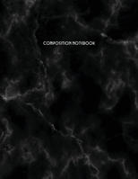 Composition Notebook: Faux Black Marble Texture Cover Design, Wide Rule Lines and Numbered Pages 168769530X Book Cover