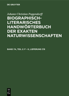 F - K, Lieferung 7/8 3112589238 Book Cover