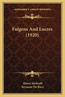 Fulgens And Lucres 1164001698 Book Cover