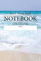Beach Theme Ruled Notebook: Perfect for students, writers office workers ...in fact anyone that needs a handy notebook to pen their thoughts, ideas or stories etc. 1722486465 Book Cover