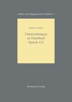 Untersuchungen Zu Totenbuch Spruch 151 344703968X Book Cover
