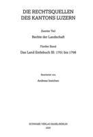 Das Land Entlebuch III: 1701 Bis 1798 3796551998 Book Cover