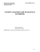PATIENT ALIGNED CARE TEAM (PACT) Handbook: VHA HANDBOOK 1101.10 1973852934 Book Cover