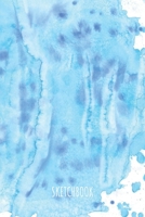 Sketchbook: A5 Skizzenbuch Karierte 120 Seiten Soft Cover | Skizzenblock | Malbuch | Zeichenheft | Abstrakt Blaue Wasserfarben 6x9 1691546925 Book Cover