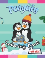 Penguin Coloring Book for Kids: Cute Penguin Coloring Pages With Background For Kindergarten Boys And Girls Toddlers. Great Stress Relieving Workbook B08YQM3PKC Book Cover