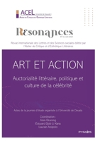 Résonances: Vol. 2, Art et action. Auctorialité littéraire, politique et culture de la célébrité (French Edition) 9956459488 Book Cover