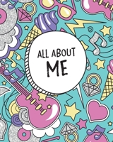 All About Me: My Life And What Makes Me Awesome. Kids Journal & Notebook. (Cool Guitar, Party Time) Fun Writing Activity Book & Keepsake 108694299X Book Cover
