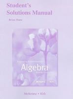 Student Solutions Manual for Beginning and Intermediate Algebra: Building a Foundation 0321594045 Book Cover