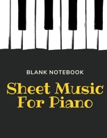 Blank Sheet Piano Music Notebook: Manuscript Wide Staff Paper For Musicians, 12 Stave Music Composition Notebook For Piano, Guitar, Violin, Empty Song Writing Journal For Music Lovers, Students, Kids, 1712348744 Book Cover