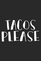 Tacos Please: Tacos Notebook Blank Dot Grid Taco Journal dotted with dots 6x9 120 Pages Checklist Record Book Mexican Food Take Notes Gift Planner Paper Men Women Kids Christmas Gift Taco Lover 1706573596 Book Cover