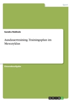 Ausdauertraining. Trainingsplan im Mesozyklus (German Edition) 334608468X Book Cover