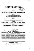 Beantwortung der wichtigsten Fragen des Ackerbaues 1530890462 Book Cover