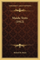 Maidu Texts 1016934211 Book Cover
