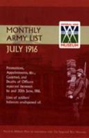 SUPPLEMENT TO THE MONTHLY ARMY LIST JULY 1916 1843425882 Book Cover