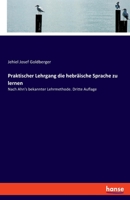 Praktischer Lehrgang die hebräische Sprache zu lernen: Nach Ahn's bekannter Lehrmethode. Dritte Auflage 3348071909 Book Cover