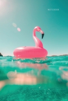 Notebook: Summer Flamingo - Dot Grid, 6 x 9 Inches, 200 Pages, Numbered, Soft Cover 1086538196 Book Cover