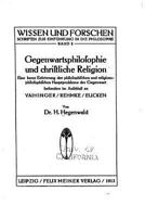 Gegenwartsphilosophie Und Christliche Religion 1160096791 Book Cover