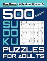 500 Expert Sudoku Puzzles for Adults (with answers) 1979549826 Book Cover