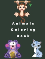 Animals Coloring book: Coloring Book For Kids _ Gift Coloring Book B08NZX1XZ6 Book Cover