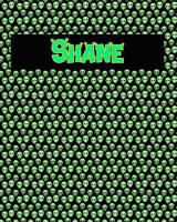 120 Page Handwriting Practice Book with Green Alien Cover Shane: Primary Grades Handwriting Book 1097510379 Book Cover