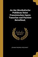 An Das Musikalische Publikum 3742890352 Book Cover