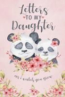 Letters To My Daughter: Panda Blank Lined Keepsake Journal 1071284789 Book Cover