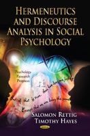 Hermeneutics and Discourse Analysis in Social Psychology 1612099432 Book Cover