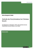 Asthetik Des Verschwindens Bei Christian Kracht 3656580278 Book Cover