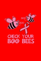 BOO BOOCHECK YOURBOO BEES: Dot Grid Journal - Check Boo Bees Pink Ribbon Cute Breast Cancer Awareness Gift - Red Dotted Diary, Planner, Gratitude, Writing, Travel, Goal, Bullet Notebook 1693158981 Book Cover