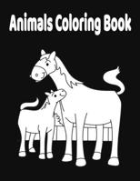 Animals Coloring Book: For kids B08WK2JVR3 Book Cover