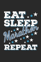 Eat Sleep Marathon Repeat: Funny Cool Marathon Journal Notebook Workbook Diary Planner - 6x9 - 120 Quad Paper Pages - Cute Gift For Marathoner, Marathon Athletes, Marathon Lovers, Marathon Fans, Enthu 1704146607 Book Cover