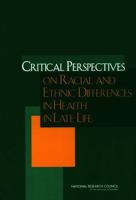 Critical Perspectives On Racial And Ethnic Differences In Health In Late Life 0309092116 Book Cover