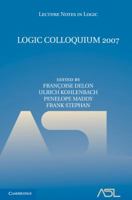 Logic Colloquium 2007 1107696771 Book Cover