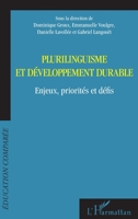 Plurilinguisme et développement durable: Enjeux, priorités et défis (Éducation Comparée) (French Edition) 2343201234 Book Cover