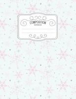 Composition Notebook: Kawaii College Ruled Narrow Line Comp Books for School - Pastel Pink Mint Snowflakes 1797505157 Book Cover