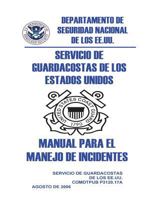 Servicio de Guardacostas de los Estados Unidos MANUAL PARA EL MANEJO DE INCIDENTES 1539635090 Book Cover