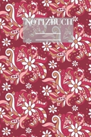 Notizbuch Garten Muster Pattern Pflanzen Blumen Pflanze Flower Blüte Retro Rot Hobby: • 111 Seiten  • EXTRA Kalender 2020 •  Einzigartig •  Kariert ... • Geschenk • Geschenkidee (German Edition) 1670943860 Book Cover