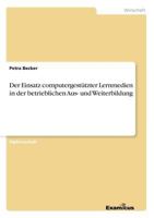 Der Einsatz computergestützter Lernmedien in der betrieblichen Aus- und Weiterbildung 3867463034 Book Cover