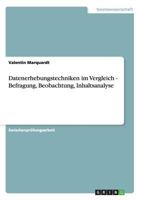 Datenerhebungstechniken Im Vergleich - Befragung, Beobachtung, Inhaltsanalyse 3638862089 Book Cover