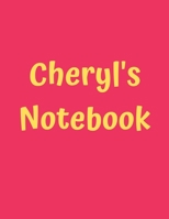 Cheryl’s Notebook: Pink Cover, College Ruled, 100 Sheets, 8.5" x 11" (Letter Size), White Paper (Women's Custom Names) 167555417X Book Cover
