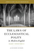 Book 1 of the Laws of Ecclesiastical Polity. Edited by R.W. Church 1377091813 Book Cover