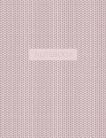 Notebook (Journal, Notebook, Diary): Pink And Grey Ornament, 8.5 x 11 (Empty Journals To Write In) 1699257329 Book Cover