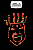 Notebook: Kente African Mask Tribal Style Ghana Journal Notebook Blank Lined Ruled 6x9 120 Pages B083XVFGM8 Book Cover