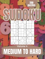 Sudoku Medium to Hard: Large Print Sudoku Puzzles for Adults and Seniors with Solutions Vol 4 B08X5GPP73 Book Cover