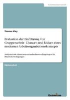 Evaluation der Einführung von Gruppenarbeit - Chancen und Risiken eines modernen Arbeitsorganisationskonzepts: Analysiert mit einem neuen ... für Mitarbeiterbefragungen 3867462232 Book Cover