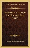 Boundaries In Europe And The Near East 1120165873 Book Cover