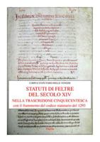 Gli Statuti Di Feltre del Secolo XIV Nella Trascrizione Cinquecentesca: Con Il Frammento del Codice Statutario del 1293 (Italian Edition) 8883342313 Book Cover