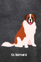 St. Bernard: Dogs Blank Lined Gift Journal Diary or Notebook, Hand Drawn Illustration, Wide Rule 1691331074 Book Cover