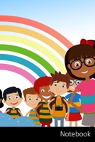 Notebook: Scolaires, �tudiants, Enfants, Arc En Ciel Carnet / Journal / Livre d'�criture / Calepin / Agenda / Notes - 6 x 9 pouces (15,24 x 22,86 cm), 150 pages, surface brillante. 1702259293 Book Cover