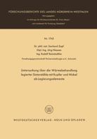 Untersuchung Uber Die Warmebehandlung Legierter Sinterstahle Mit Kupfer Und Nickel ALS Legierungselemente 3322983684 Book Cover